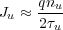qnu-
Ju ≈ 2τu